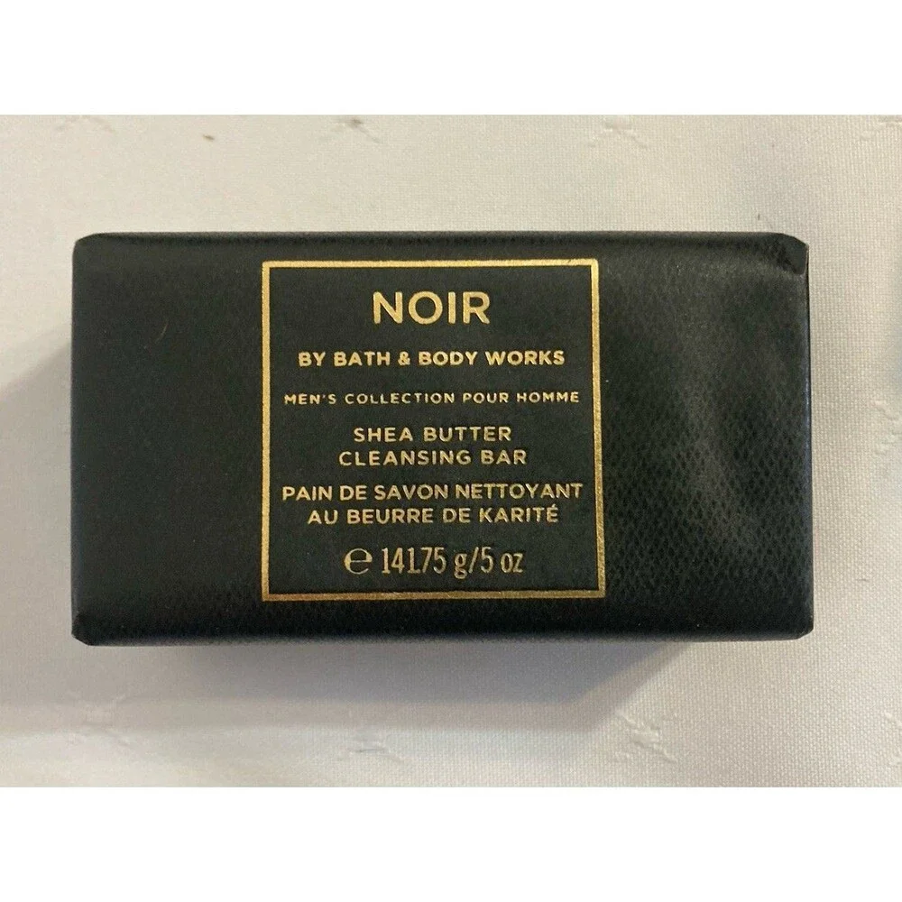 4 Bath Body Works NOIR For Men Shea Butter Cleansing Bar Soap 5 oz